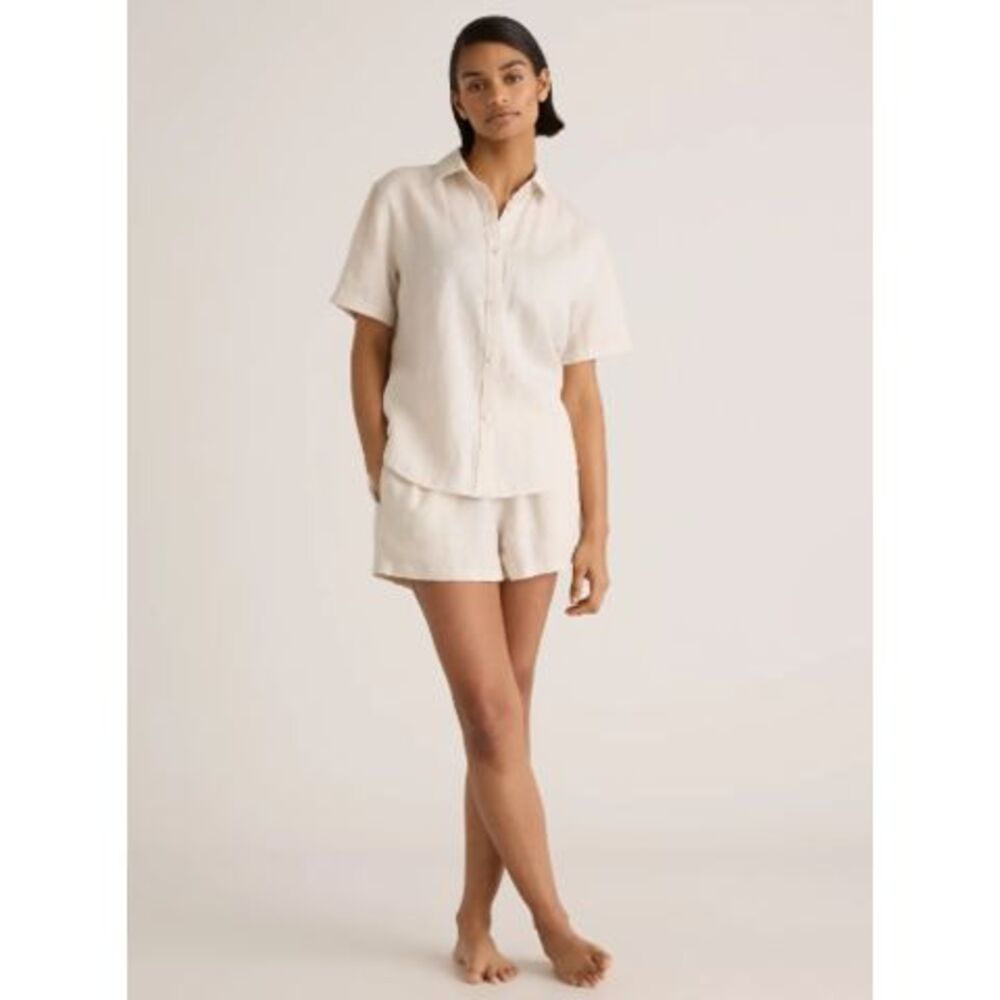 Quince Cream Pajama Top Classic Comfort